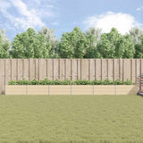 Planter Ivory 580 x 100 x 45 cm Galvanised Steel