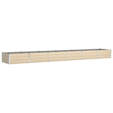 Planter Ivory 580 x 100 x 45 cm Galvanised Steel