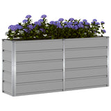 Planter Light Grey 160 x 40 x 75 cm Steel