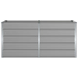 Planter Light Grey 160 x 80 x 75 cm Steel