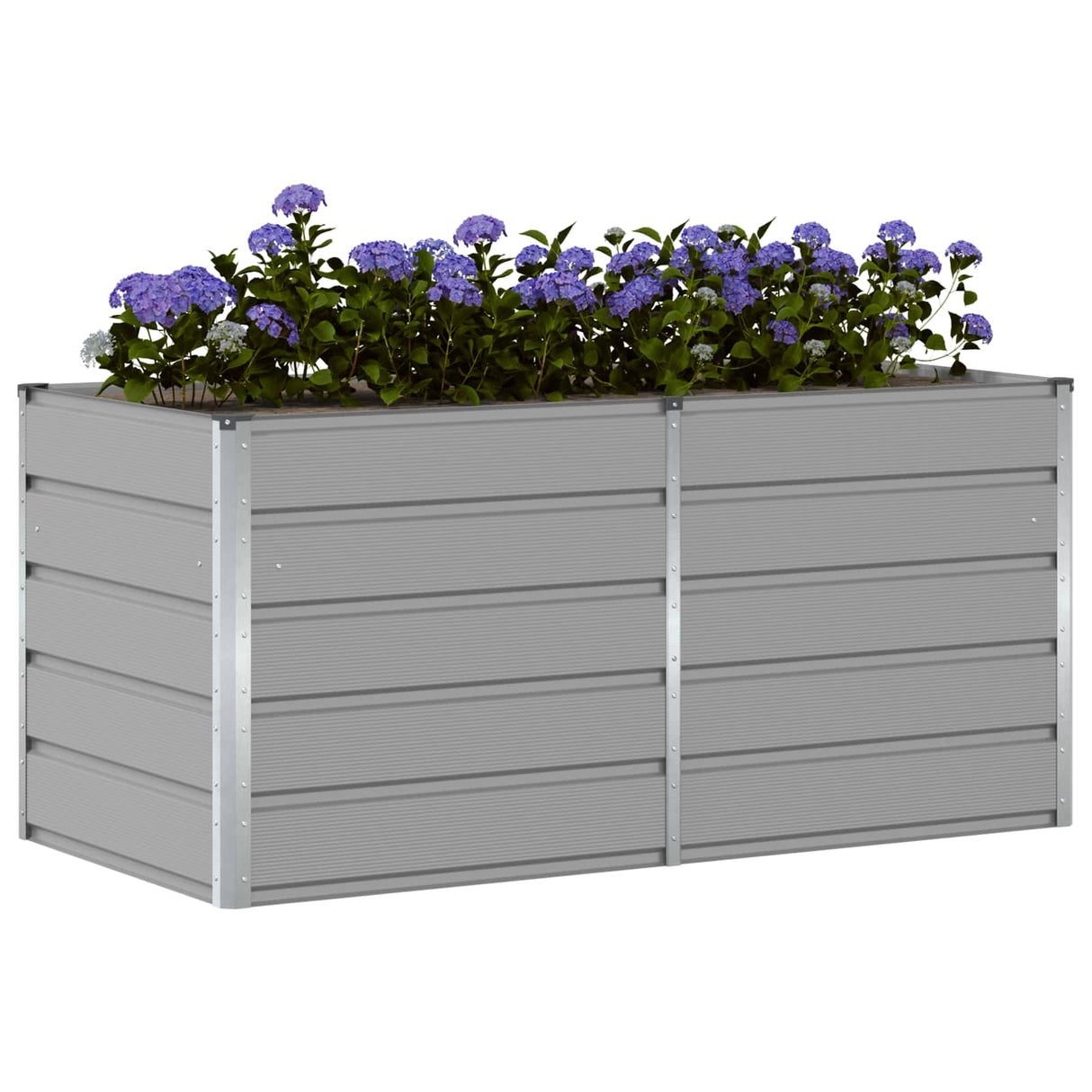 Planter Light Grey 160 x 80 x 75 cm Steel