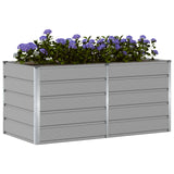 Planter Light Grey 160 x 80 x 75 cm Steel