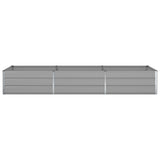 Planter Light Grey 290 x 100 x 45 cm Galvanised Steel