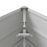 Planter Light Grey 580 x 100 x 45 cm Galvanised Steel