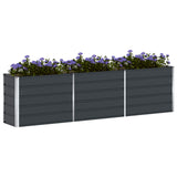 Planter Anthracite 290 x 90 x 77 cm Galvanised Steel