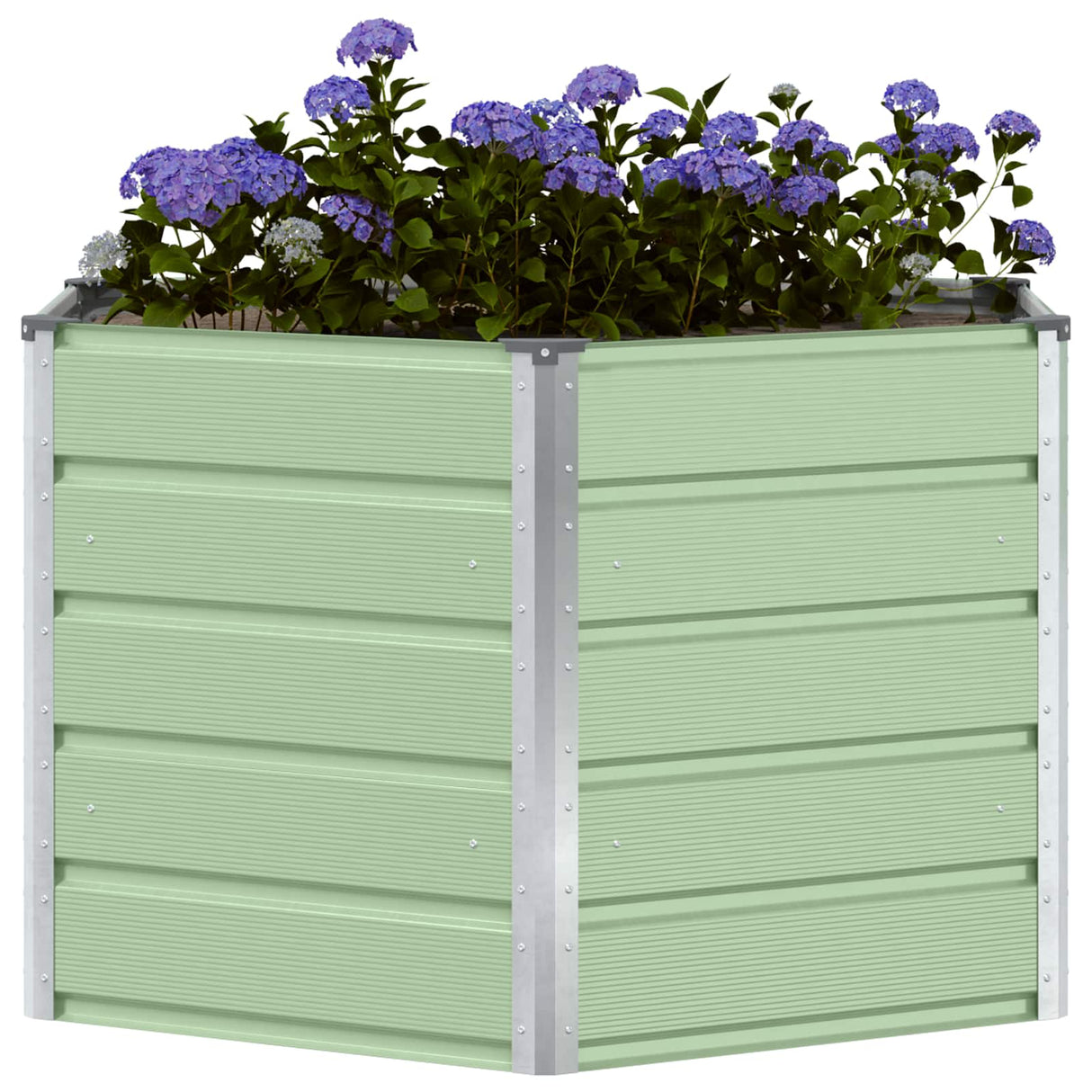 Planter Pastel Green 129 x 129 x75 cm Steel