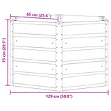 Planter Pastel Green 129 x 129 x75 cm Steel