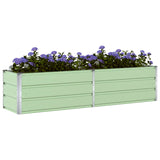 Planter Pastel Green 195 x 50 x 45 cm Galvanised Steel