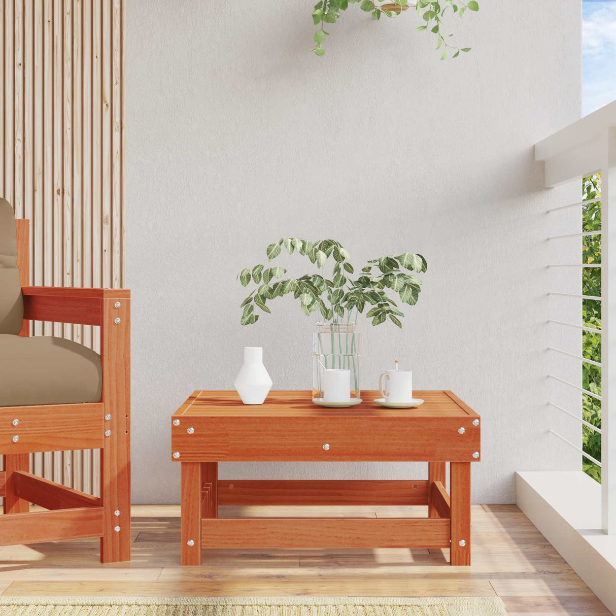 Sectional Sofa Units Solid Pine Wood Wax Brown