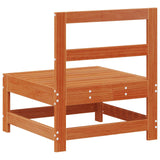 Garden Middle Sofa Solid Pine Wood Wax Brown 62 x 62 x 70.5 cm