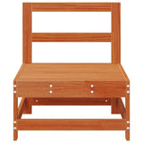 Garden Middle Sofa Solid Pine Wood Wax Brown 62 x 62 x 70.5 cm