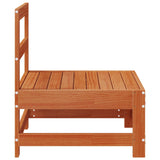 Garden Middle Sofa Solid Pine Wood Wax Brown 62 x 62 x 70.5 cm