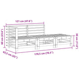 Sectional Sofa Units 3 Piece Wax Brown Solid Pine Wood