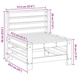 Sectional Sofa Units Solid Pine Wood Wax Brown
