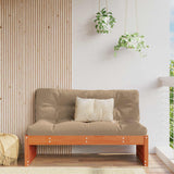 Sectional Sofa Units Solid Pine Wood Wax Brown 120 x 95 x 69 cm