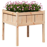 Garden Planter Nature 70 x 70 x 70 cm Solid Pine Wood