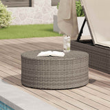 Outdoor Coffee Table Grey Ã˜ 68 x 30 cm Poly Rattan