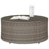 Outdoor Coffee Table Grey Ã˜ 68 x 30 cm Poly Rattan