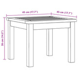 Coffee Table Light Acacia 45 x 45 x 36 cm Solid Acacia Wood
