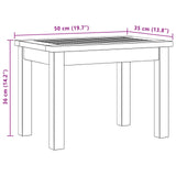Coffee Table Light Acacia 50 x 35 x 36 cm Solid Acacia Wood