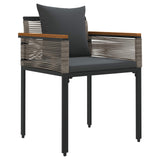 Outdoor Furniture Set 4 pcs Grey and Dark Grey PE Rattan