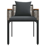 Outdoor Furniture Set 4 pcs Grey and Dark Grey PE Rattan