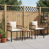 Outdoor Furniture Set Beige and Cream White PE Rattan
