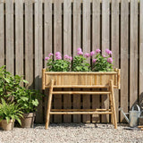 Garden Planter with Holder Natural 100 x 38 x 74 cm Bamboo
