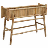 Garden Planter with Holder Natural 100 x 38 x 74 cm Bamboo