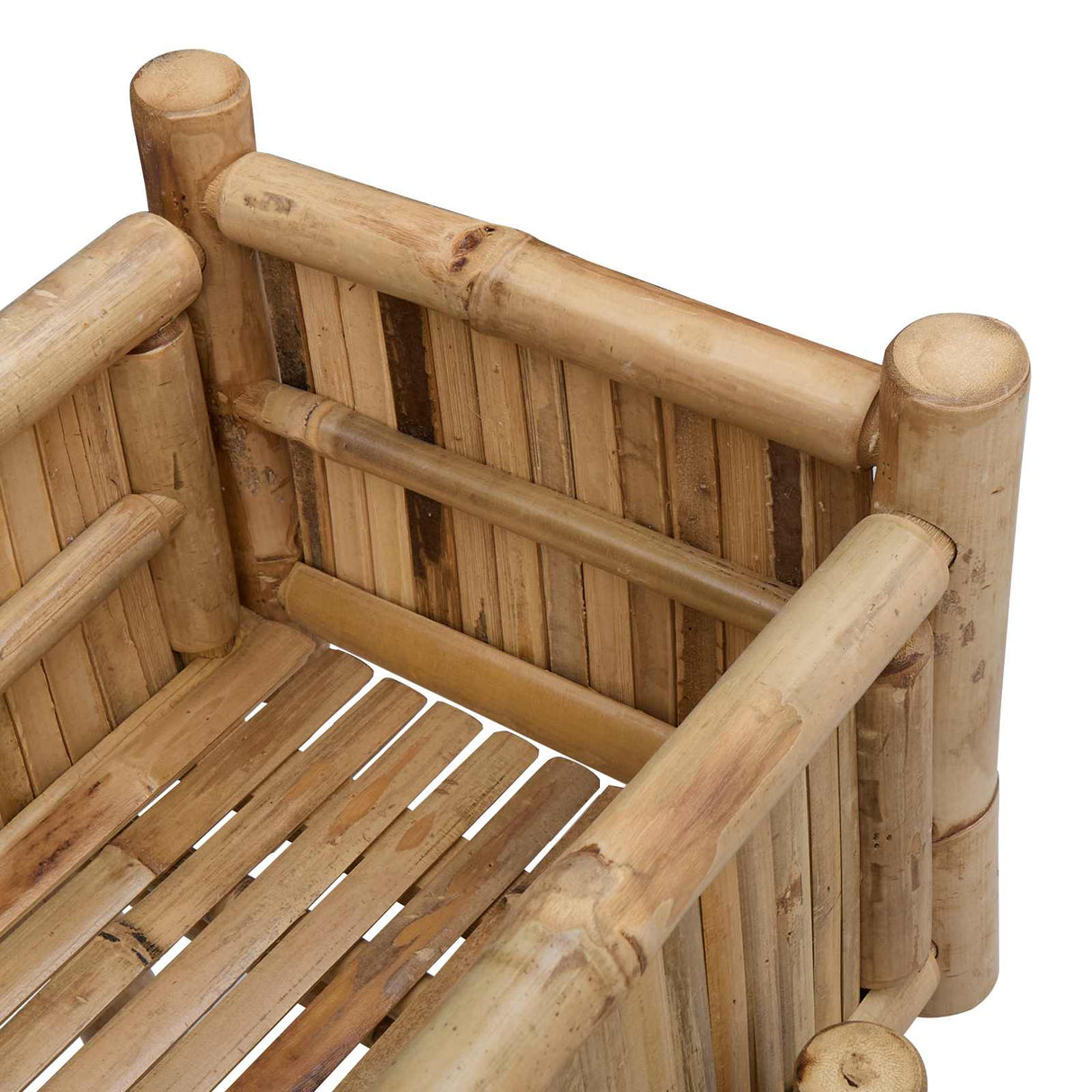 Garden Planter with Holder Natural 100 x 38 x 114 cm Bamboo