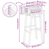 Garden Planter with Holder Natural 50 x 38 x 114 cm Bamboo