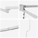 Electric Retractable Awning Frame White 3.5 x 2 m Steel