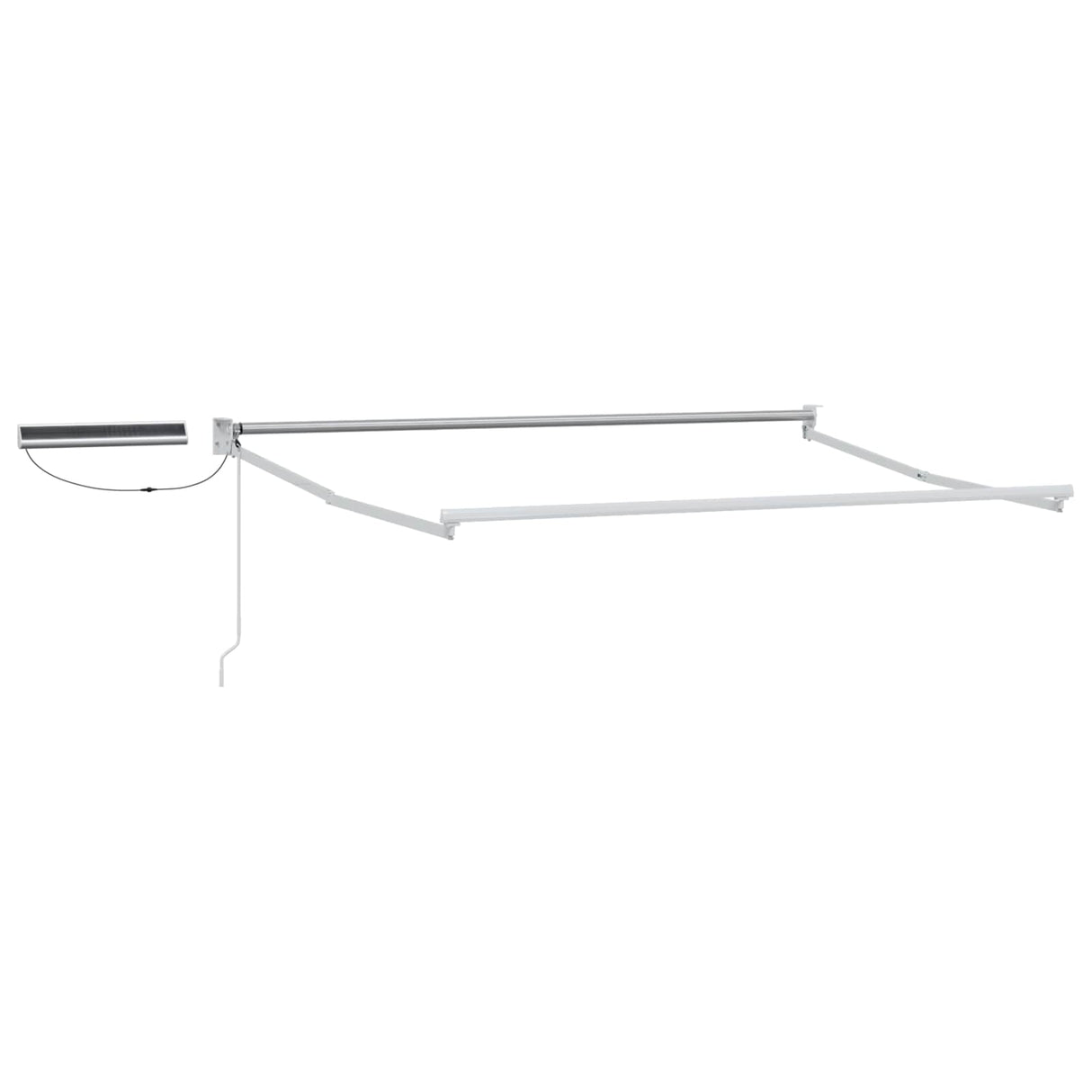 Electric Retractable Awning Frame White 3.5 x 2 m Steel