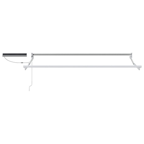 Electric Retractable Awning Frame White 3.5 x 2.5 m Steel
