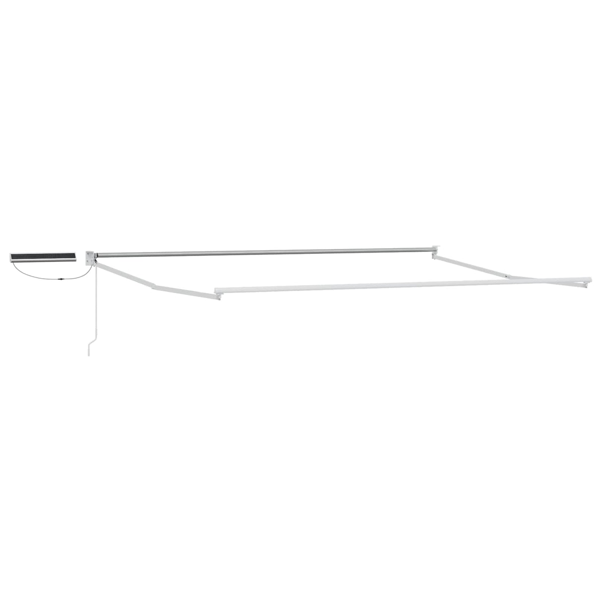 Electric Retractable Awning Frame White 5 x 3 m Steel