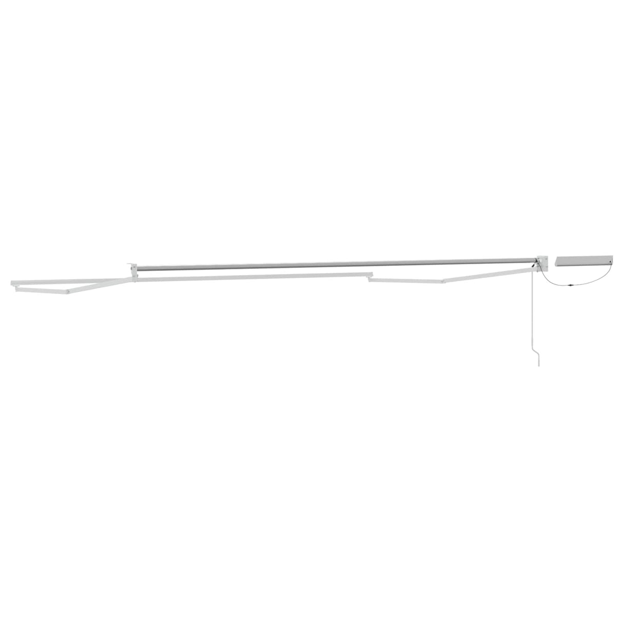 Electric Retractable Awning Frame White 5 x 3 m Steel