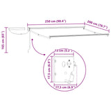 Electric Retractable Awning Frame Anthracite 2.5 x 2 m Steel