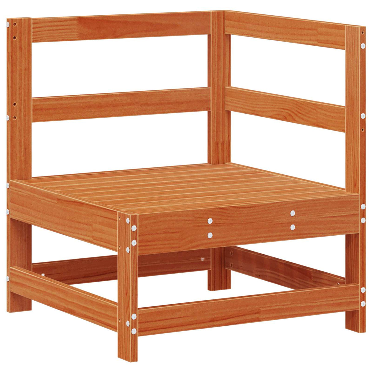 Garden Lounge Set 6 pcs Wax Brown Solid Pine Wood