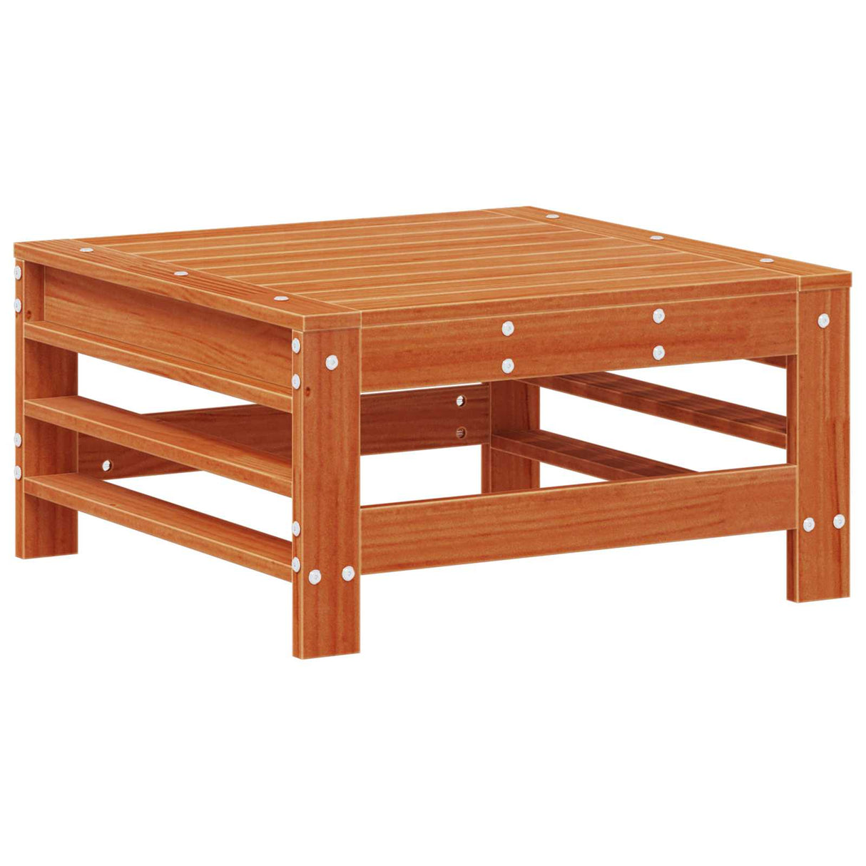 Garden Lounge Set 5 pcs Wax Brown Solid Pine Wood