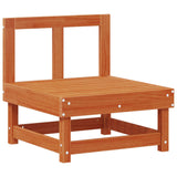 Garden Lounge Set 5 pcs Wax Brown Solid Pine Wood