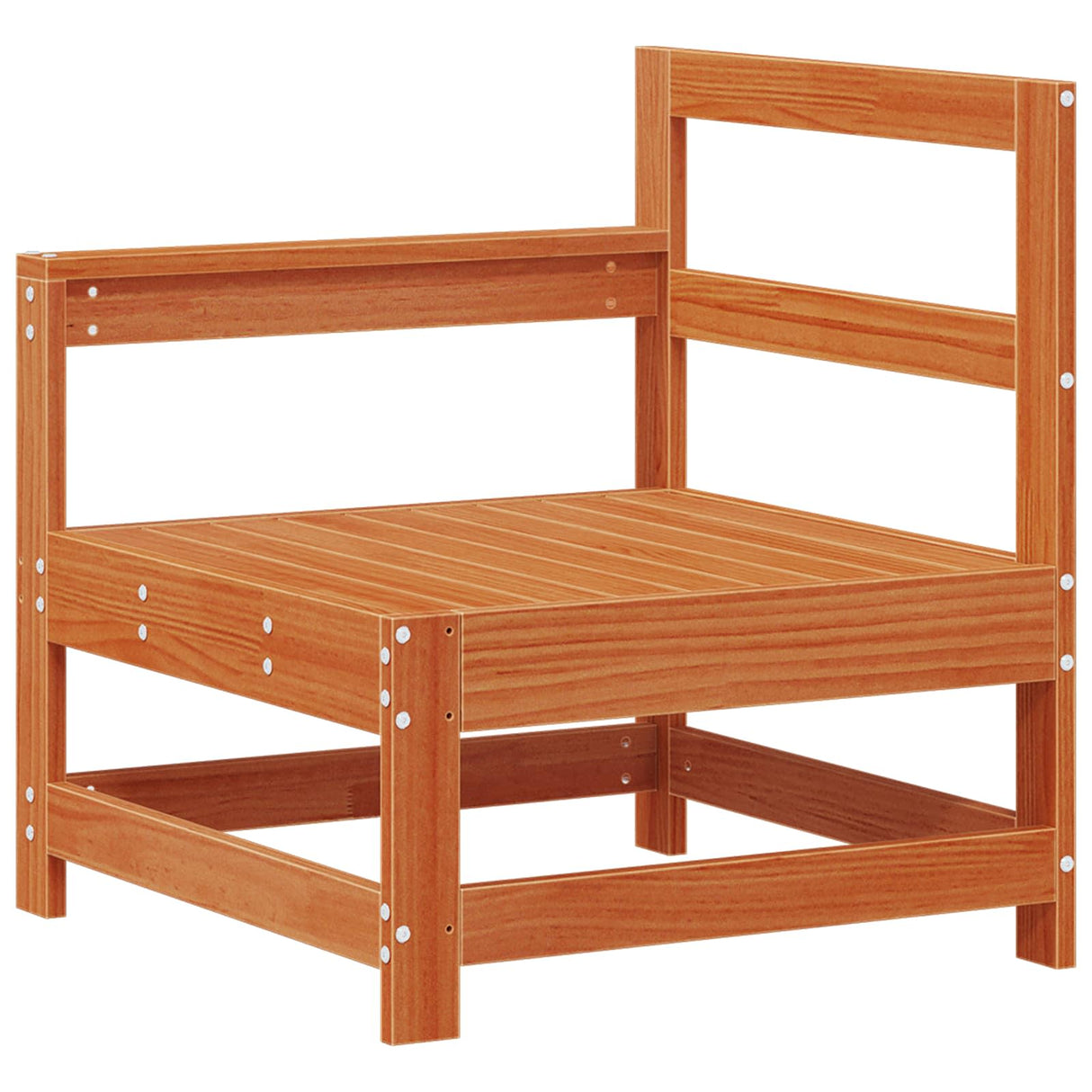 Garden Lounge Set 7 pcs Wax Brown Solid Pine Wood