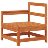 Garden Lounge Set 7 pcs Wax Brown Solid Pine Wood