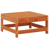 Garden Lounge Set 5 pcs Wax Brown Solid Pine Wood