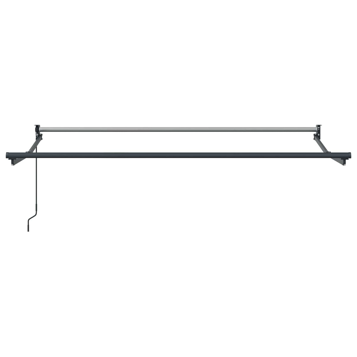 Manual Retractable Awning Anthracite and White 3.5 x 2 m