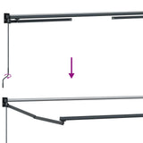 Manual Retractable Awning Anthracite and White 3.5 x 2 m