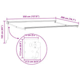 Manual Retractable Awning Anthracite and White 3.5 x 2 m