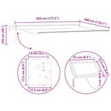 Manual Retractable Awning with LEDs Multicolour 4.5 x 3 m
