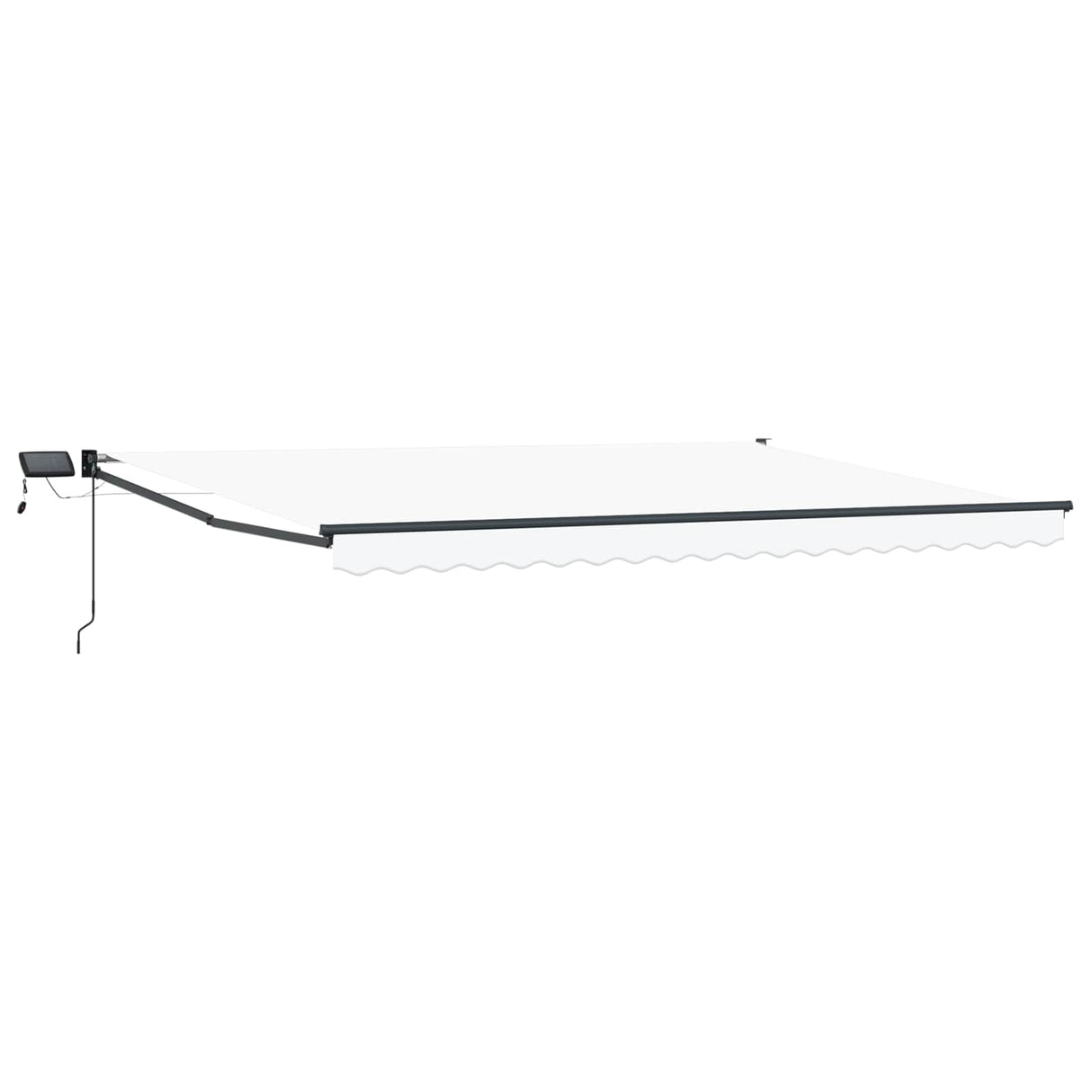 Manual Retractable Awning with LEDs White 4.5 x 3 m