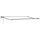 Manual Retractable Awning with LEDs White 4.5 x 3 m