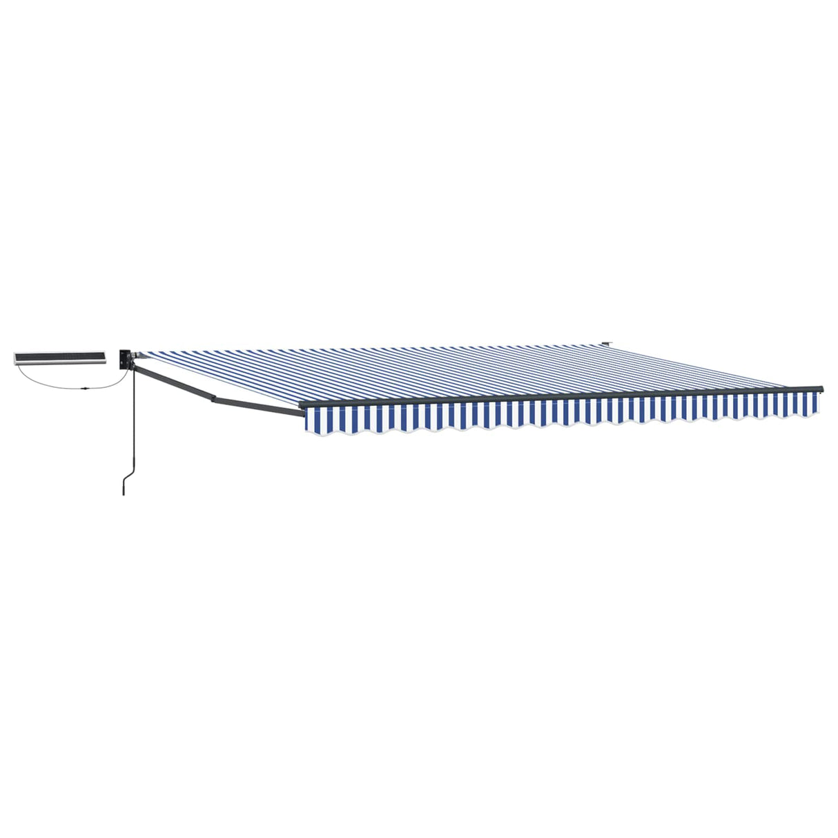 Electric Retractable Awning Blue and White 4 x 3 m
